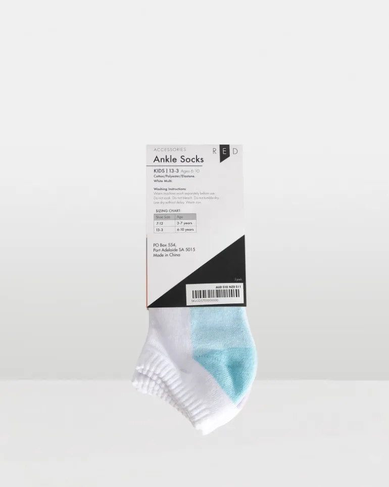 Socks3Pk Kids Ankle