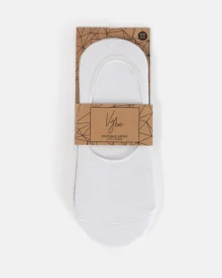 Socks 2Pk Womens Invisible White
